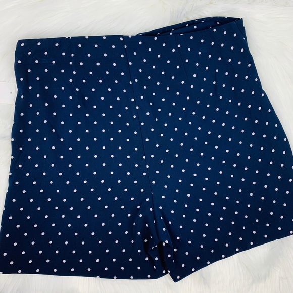 🔥BAR III🔥POLKA-DOT TIE-WAIST NAVY & WHITE SHORTS SIZE 10 NWT - Picture 4 of 4